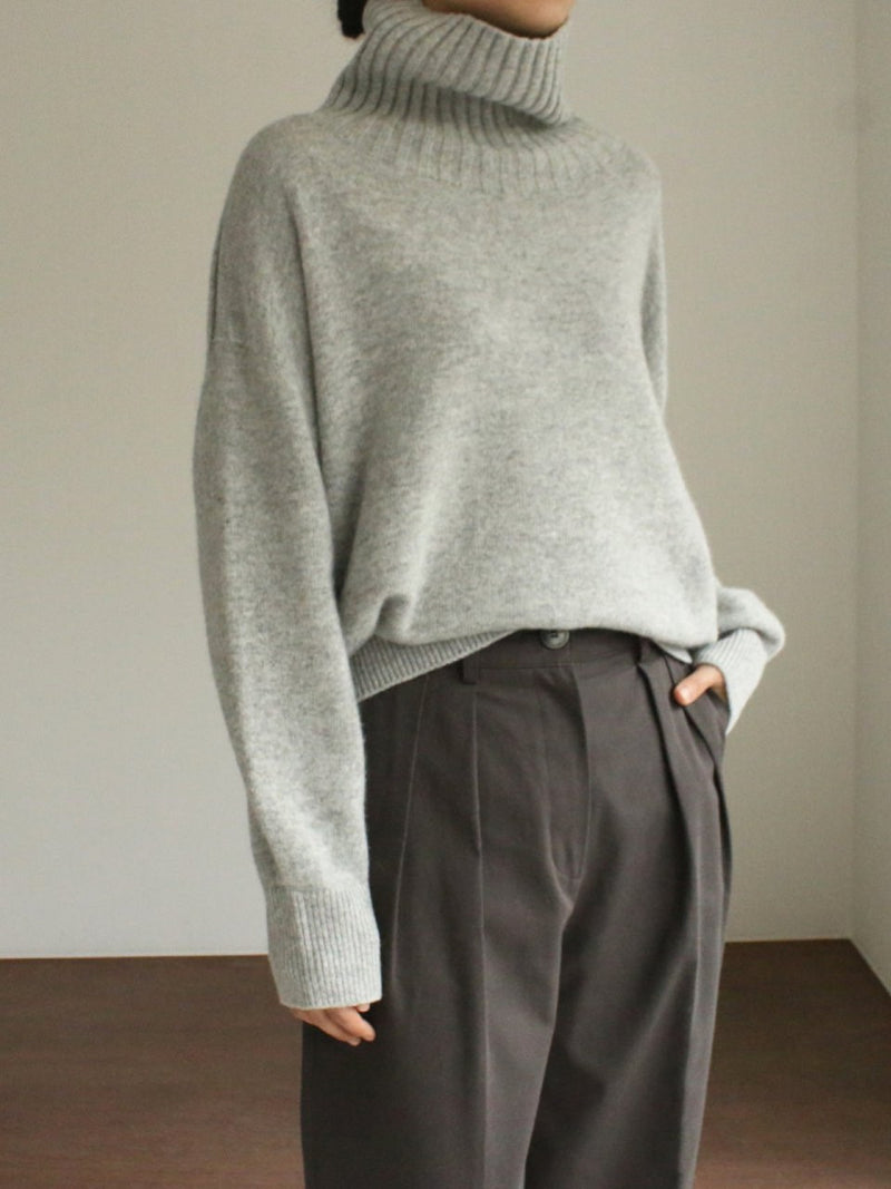 WOOL CASHMERE TURTLENECK KNIT