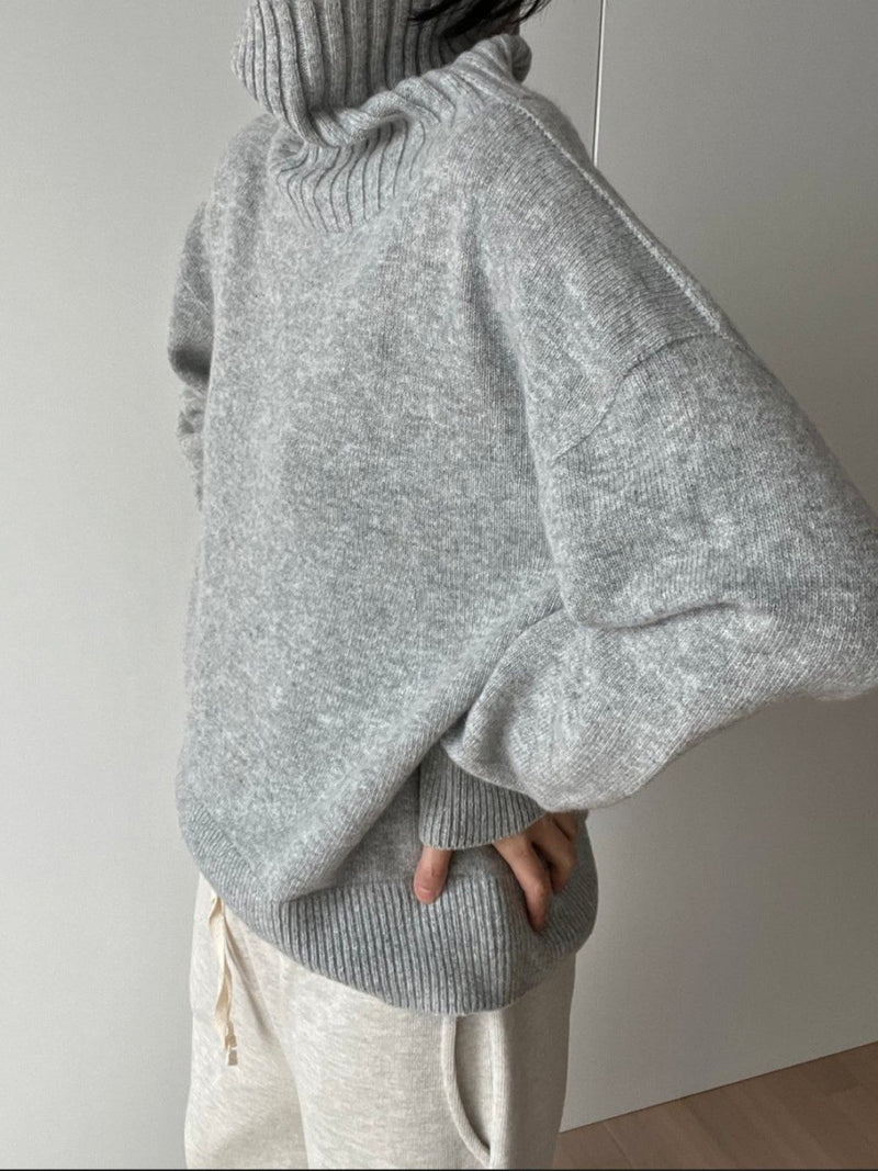 WOOL CASHMERE TURTLENECK KNIT