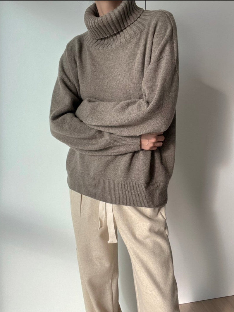 WOOL CASHMERE TURTLENECK KNIT