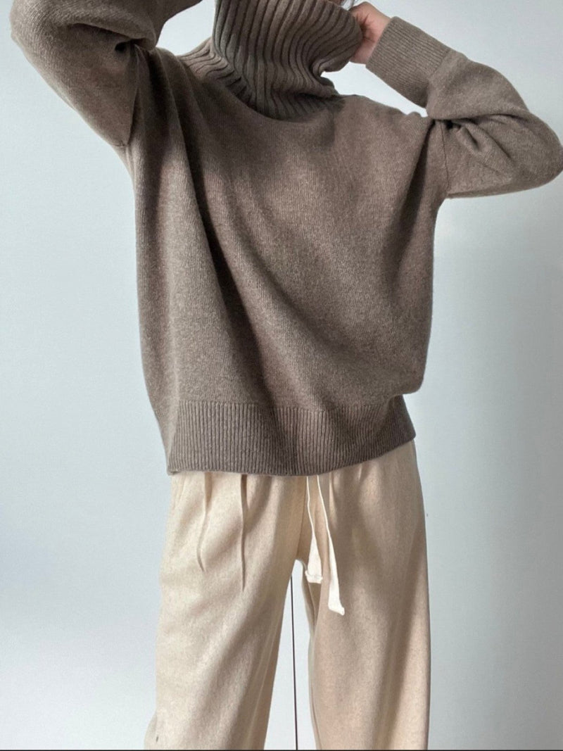 WOOL CASHMERE TURTLENECK KNIT