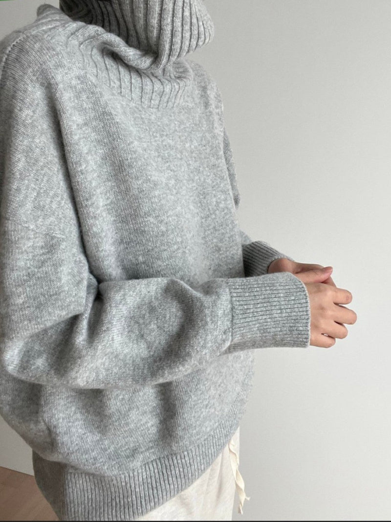 WOOL CASHMERE TURTLENECK KNIT