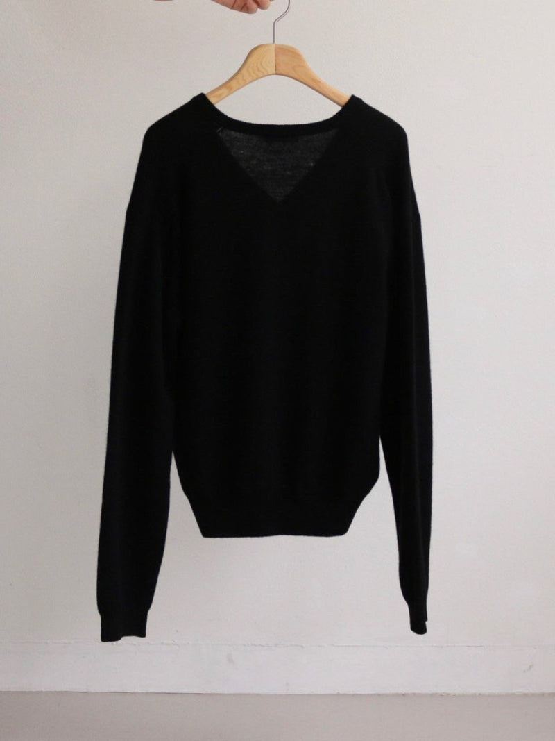 WOOL CASHMERE V NECK KNIT