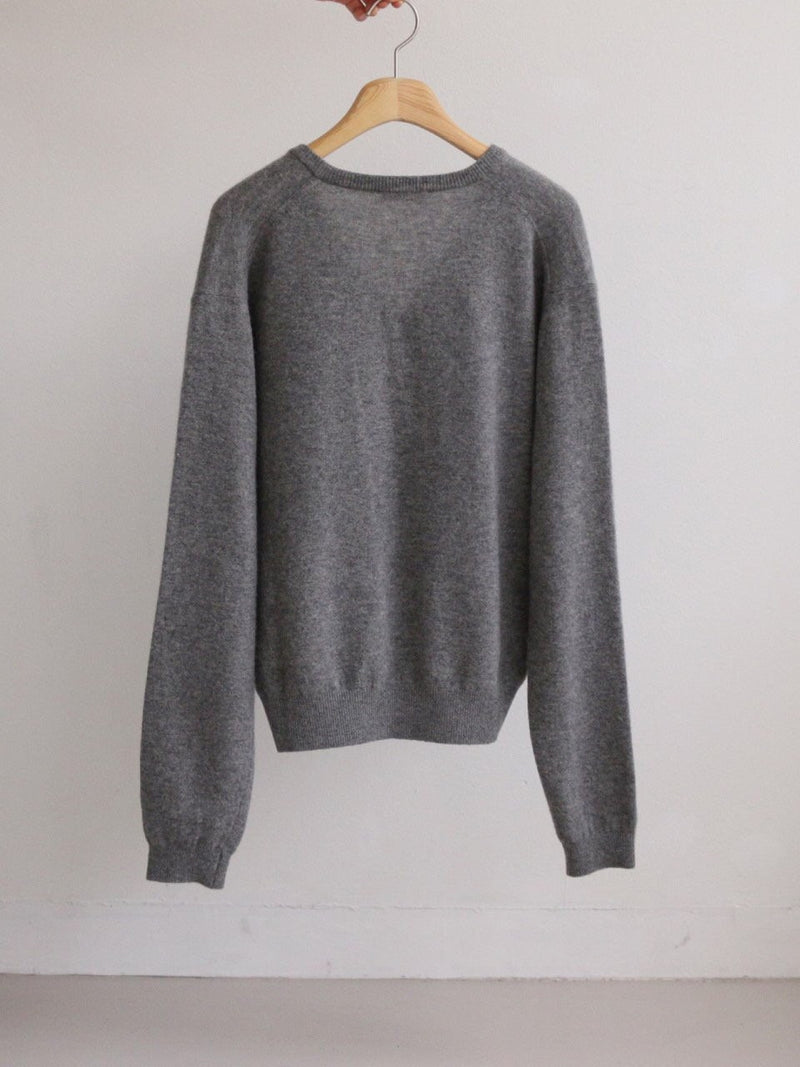 WOOL CASHMERE V NECK KNIT