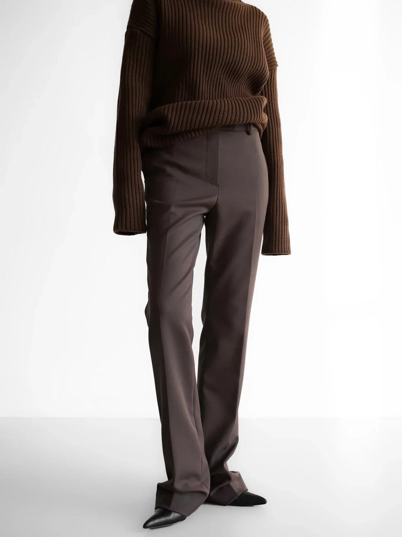 WOOL FLARED TAILORED TROUSERS