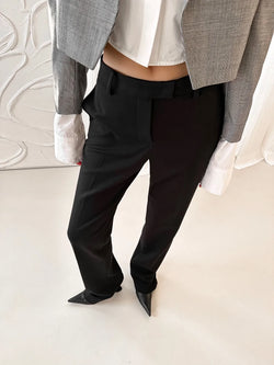 WOOL FLARED TAILORED TROUSERS