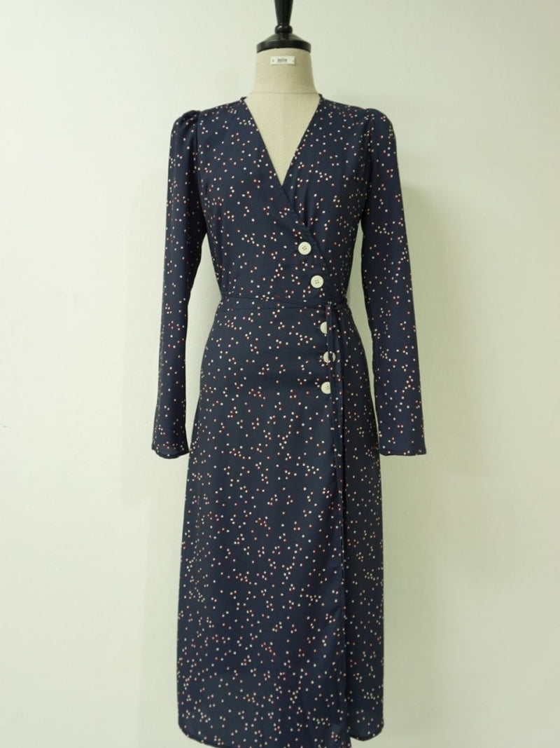 LONG SLEEVE GAVIN WRAP DRESS