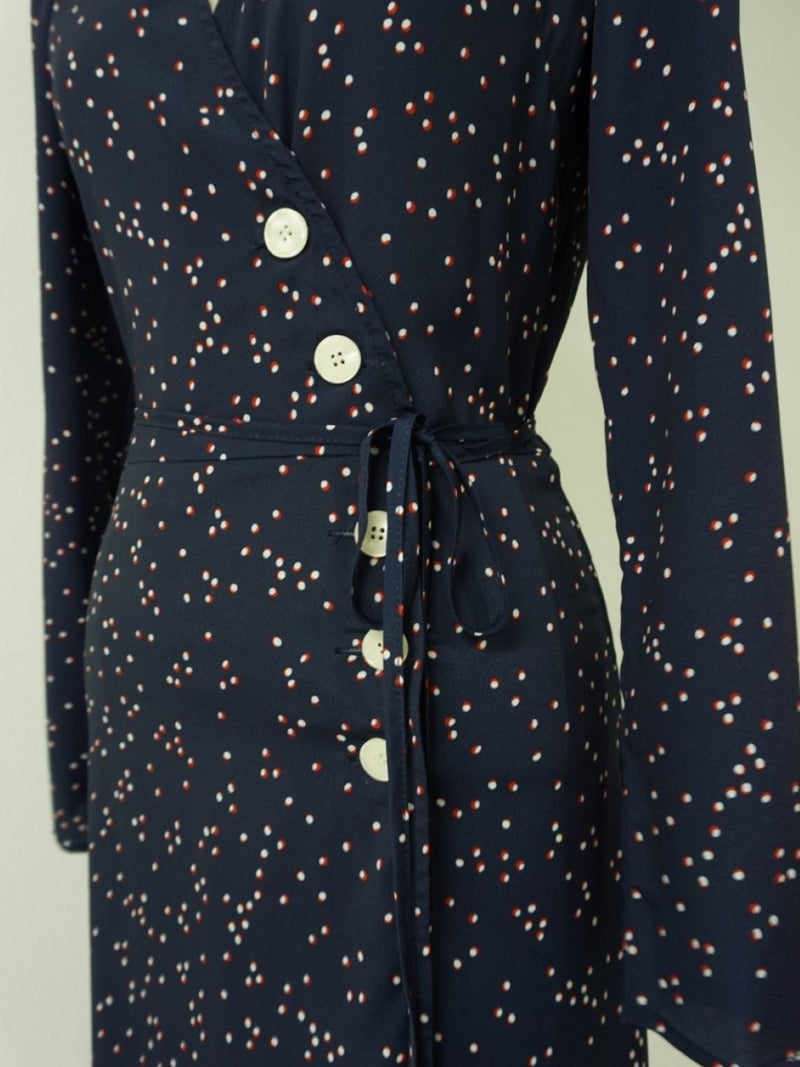 LONG SLEEVE GAVIN WRAP DRESS