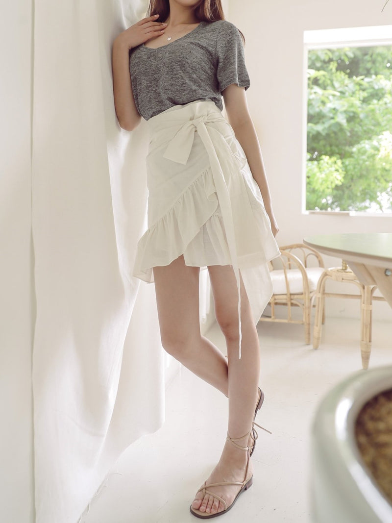 WRAP RUFFLE SKIRT