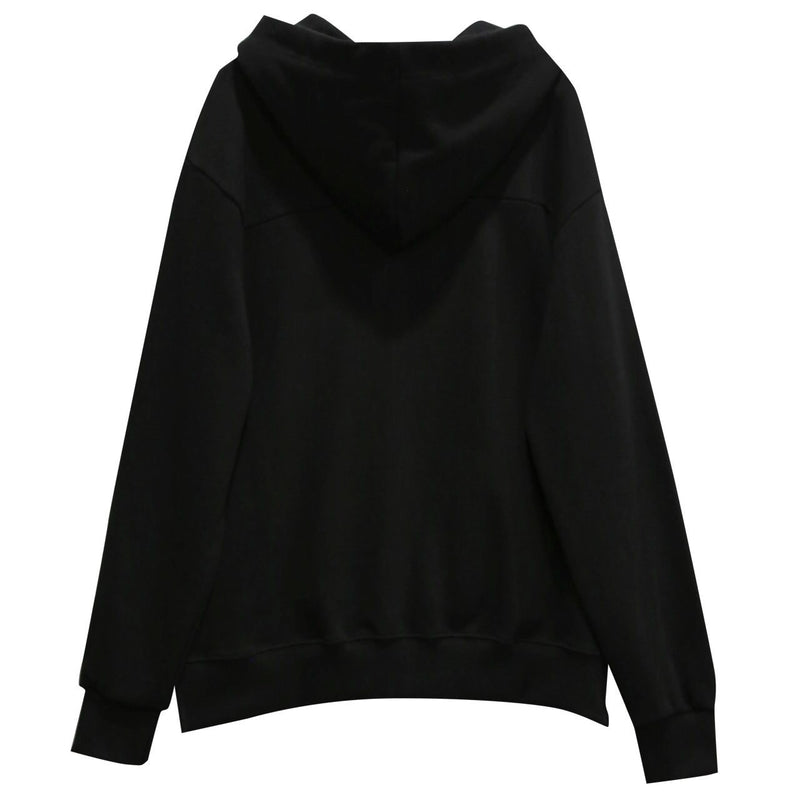 ZIP UP UNBALANCED COTTON HOODIE