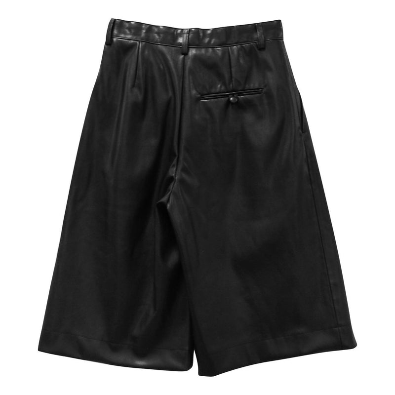 VEGAN LEATHER BERMUDA SHORTS