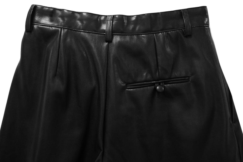 VEGAN LEATHER BERMUDA SHORTS