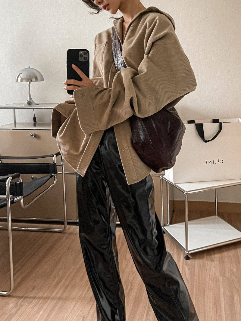 CLASSIC PATENT LEATHER TROUSERS