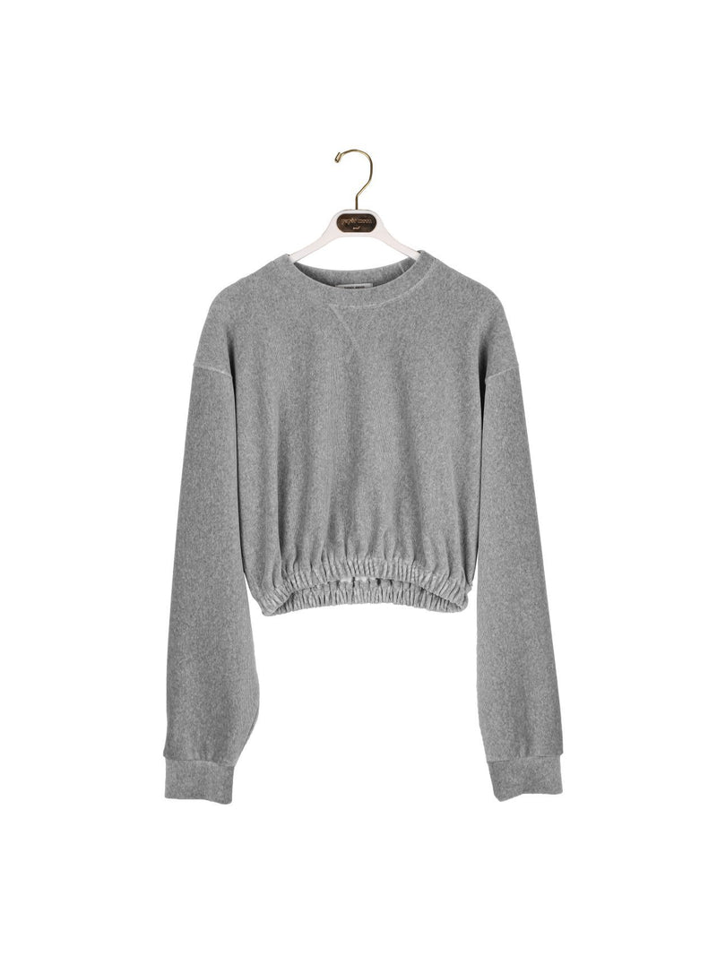CORDUROY CROPPED SWEATSHIRT