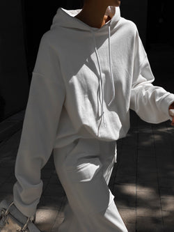 DOUBLE FLEECE BUBBLE HOODIE