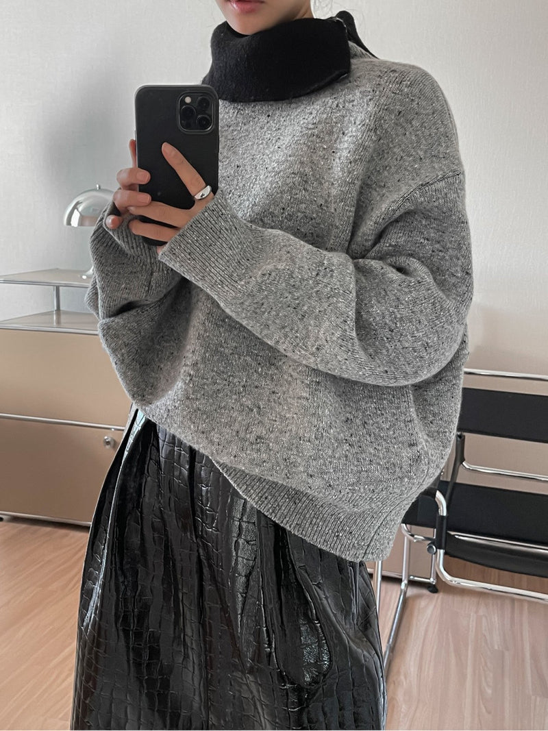 DOUBLE TURTLENECK KNIT