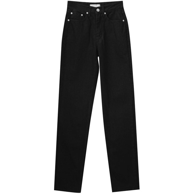 FLARED DENIM JEANS WITH SLIT
