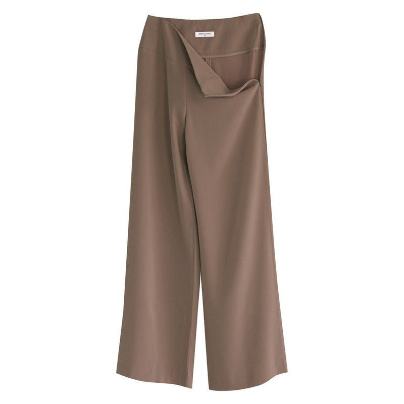 HIGH-RISE WIDE LEG CREPE TROUSERS