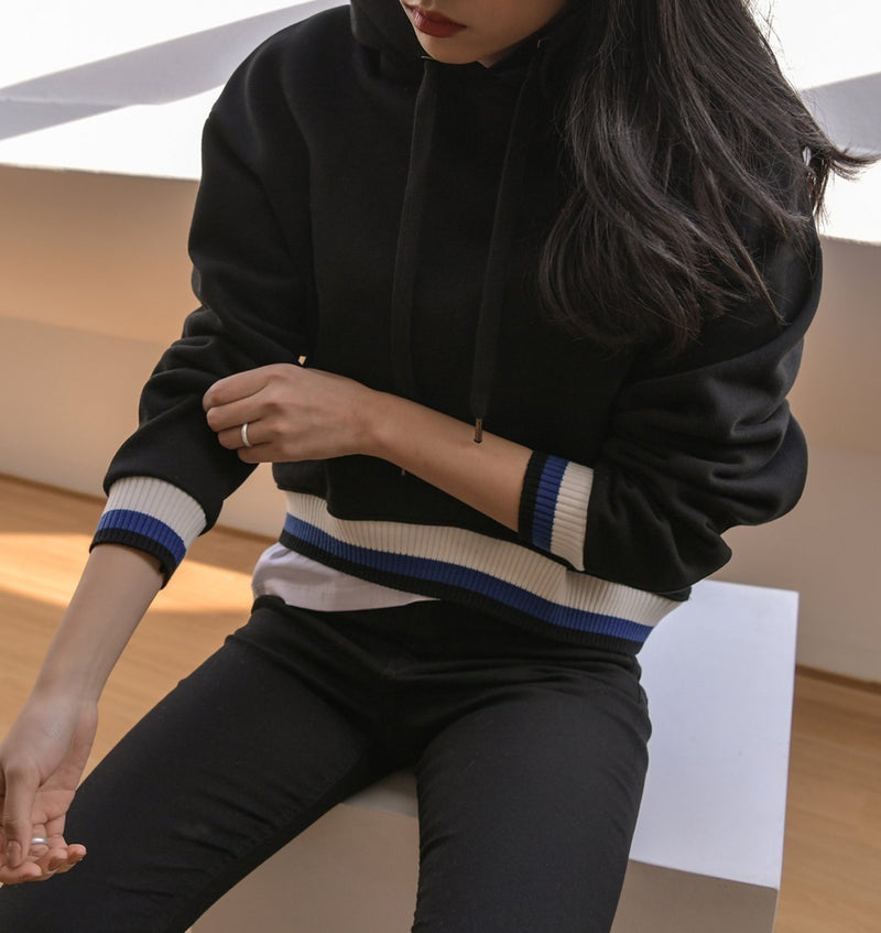 HOODIE WITH STRIPE DETAIL