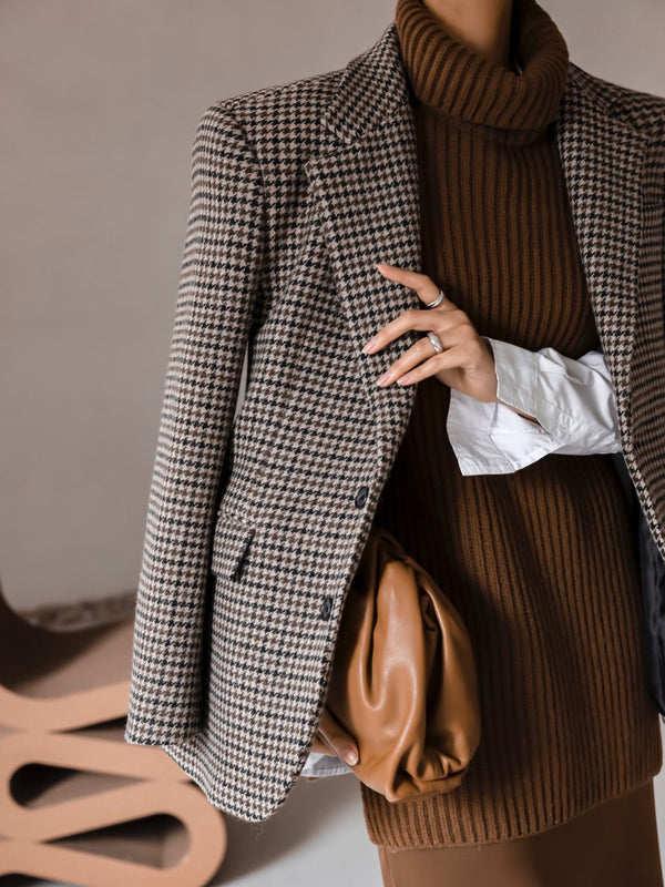 HOUNDSTOOTH WOOL BLAZER