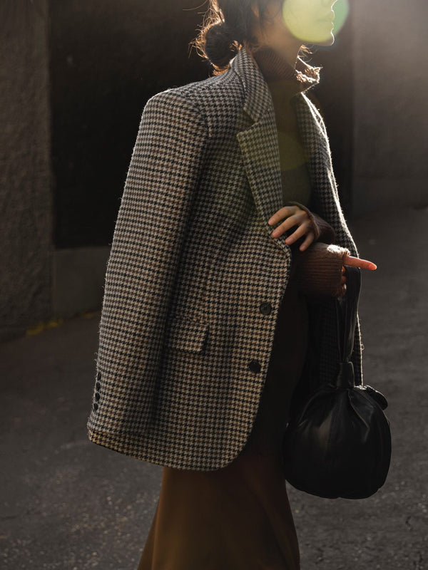 HOUNDSTOOTH WOOL BLAZER