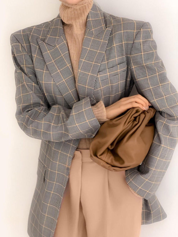 TAILORED GLEN CHECK JACKET