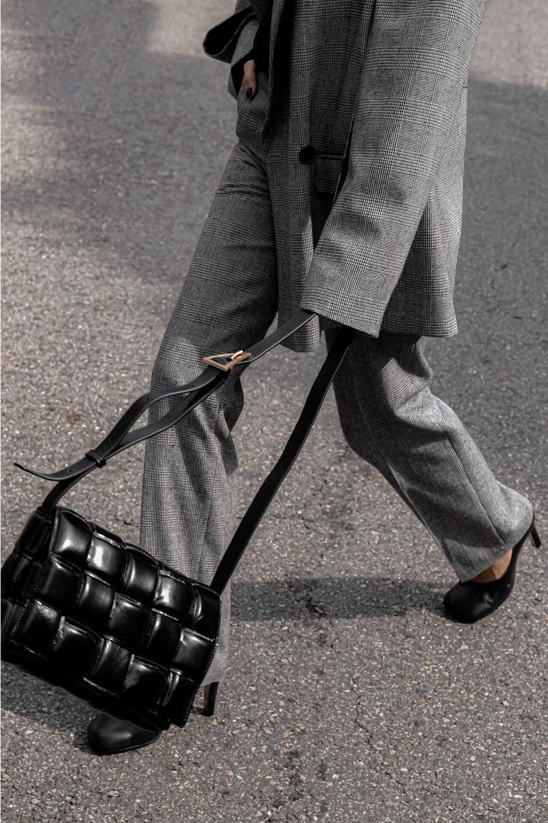 WIDE FIT HOUNDSTOOTH TROUSERS
