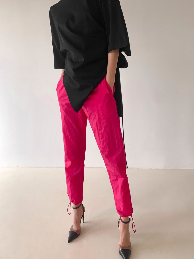 BACK STRING SIDE SLIT DETAIL T-SHIRT