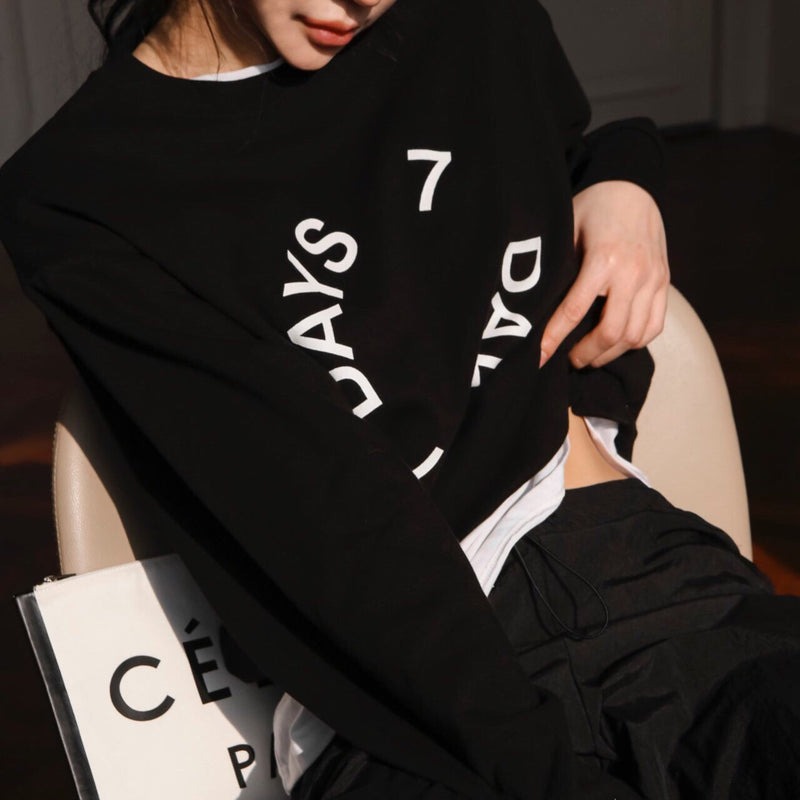 DAYS PRINTED COTTON SWEATSHIRT