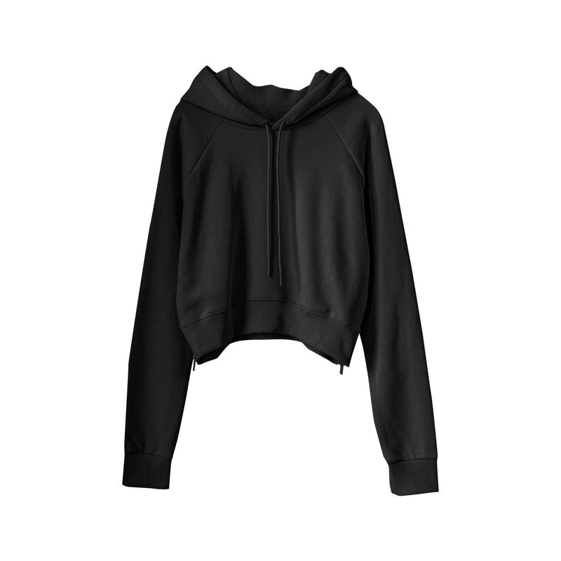 CROPPED HOODIE WITH SIDE ZIP