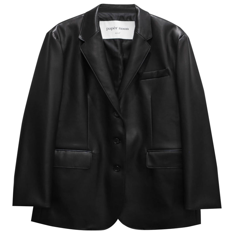 OVERSIZED VEGAN LEATHER BLAZER – MINUSEY