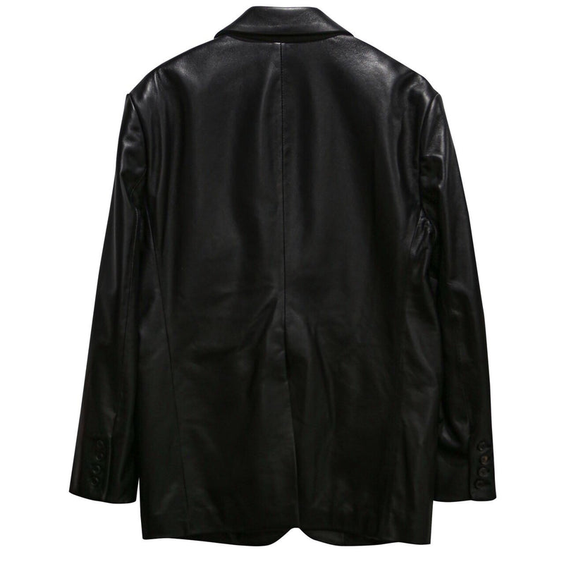 CLASSIC OVERSIZED LEATHER BLAZER