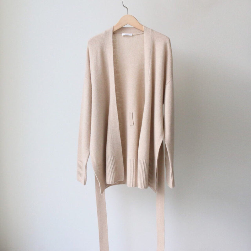 BELTED CASHMERE CARDIGAN