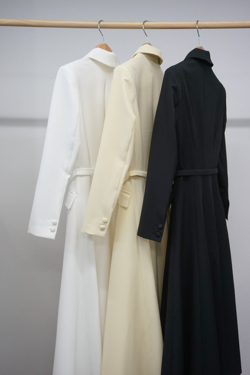 BELTED FLARED A-LINE DRESS