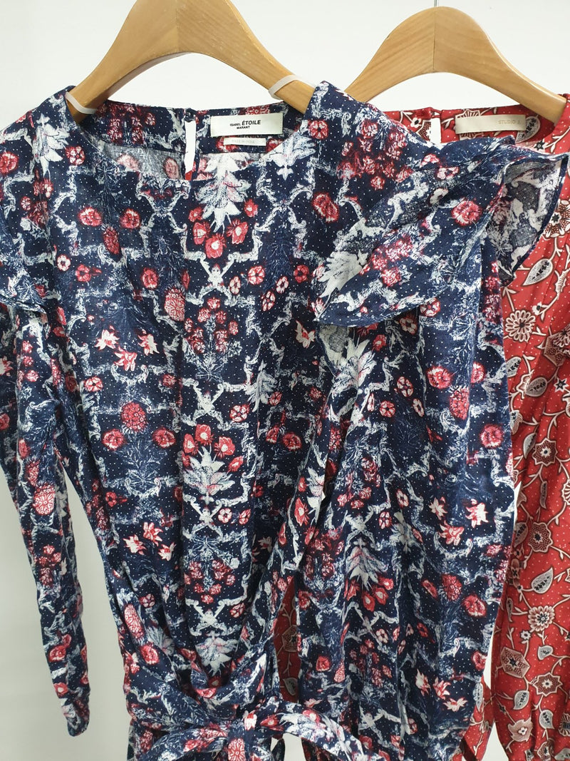 FLORAL PRINT RUFFLE DRESS