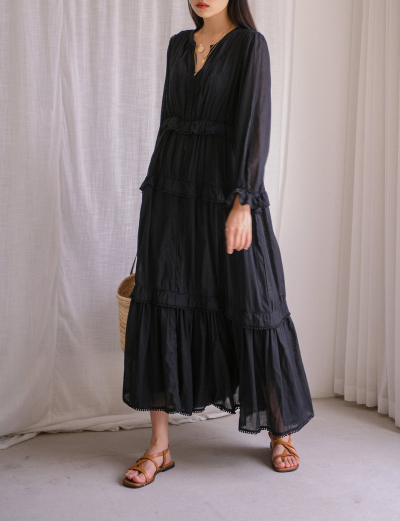 LUXE EMBROIDERED MAXI DRESS