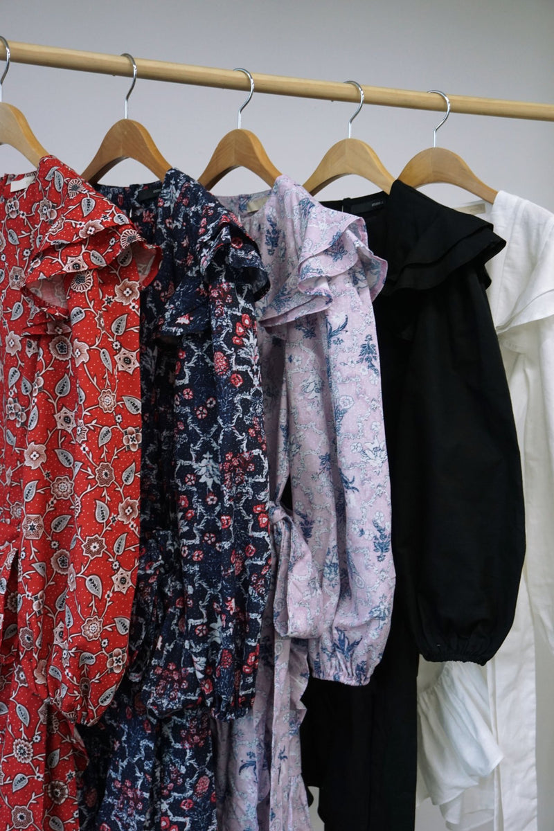 FLORAL PRINT RUFFLE DRESS