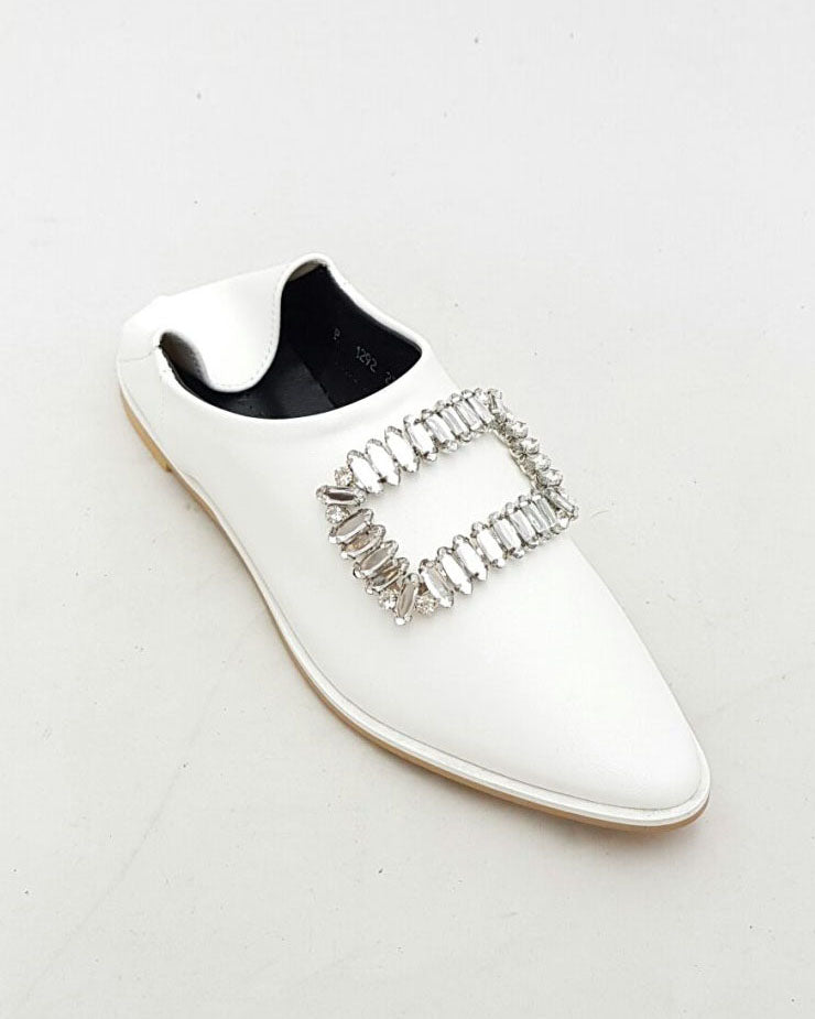 EMBELLISHED FOLD OVER MULE