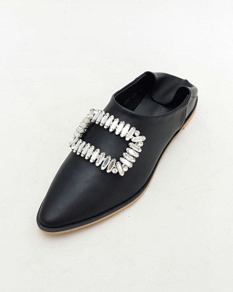 EMBELLISHED FOLD OVER MULE