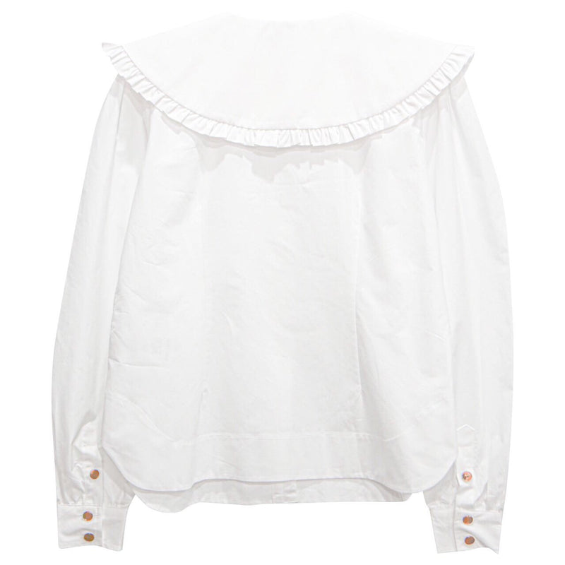 OVERSIZED SHAWL COLLAR COTTON BLOUSE