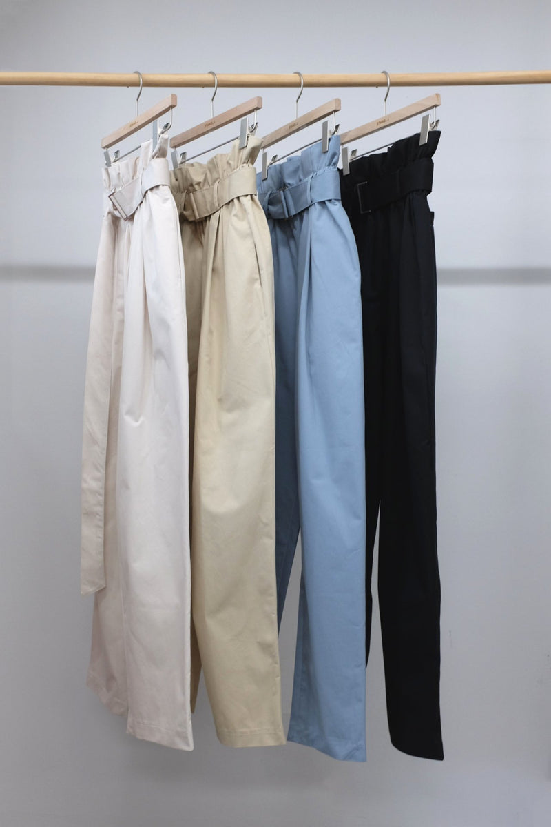 RUFFLE BELTED TROUSERS