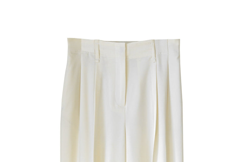 DOUBLE PLEATED STRETCH TROUSERS