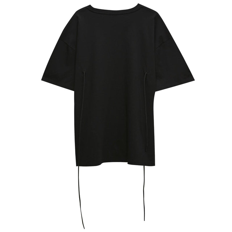 BACK STRING SIDE SLIT DETAIL T-SHIRT