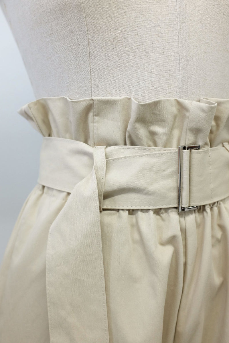 RUFFLE BELTED TROUSERS