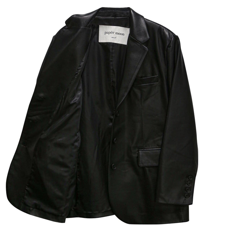 CLASSIC OVERSIZED LEATHER BLAZER
