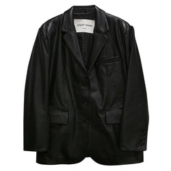 CLASSIC OVERSIZED LEATHER BLAZER