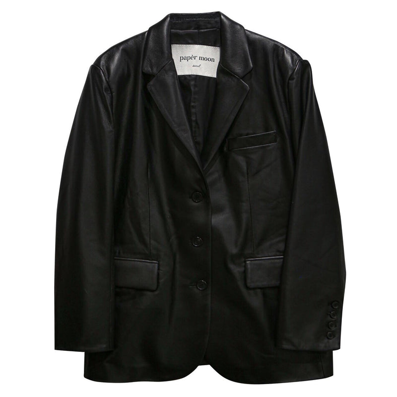 CLASSIC OVERSIZED LEATHER BLAZER