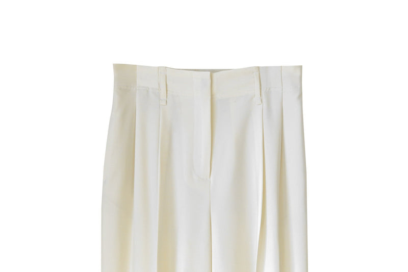 DOUBLE PLEATED STRETCH TROUSERS