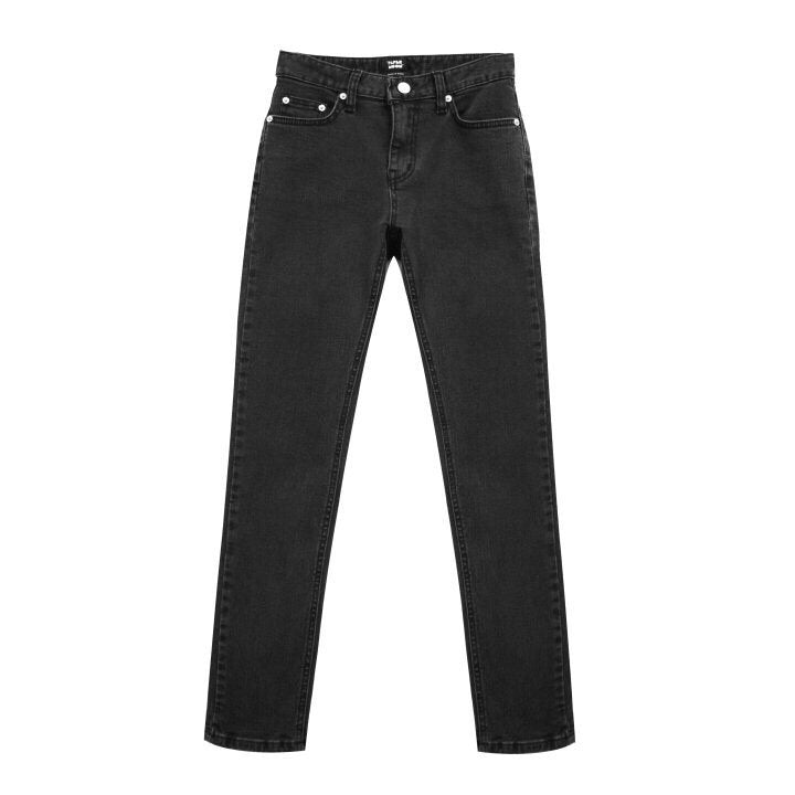 WASHED BLACK STRAIGHT SKINNY JEANS