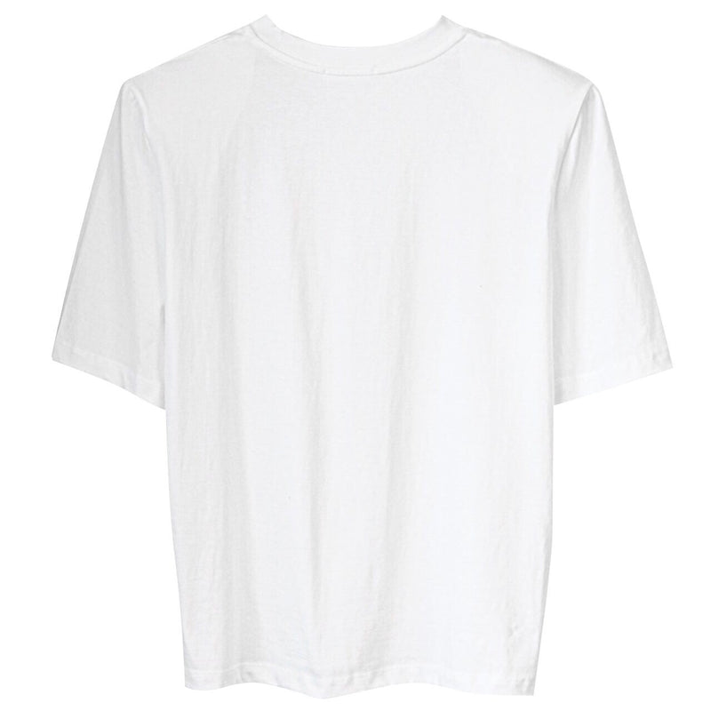 COTTON PADDED SHOULDER HALF SLEEVE TOP