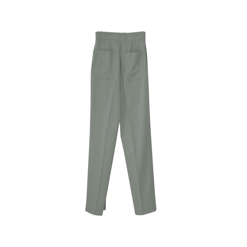 DOUBLE PLEATED STRETCH TROUSERS